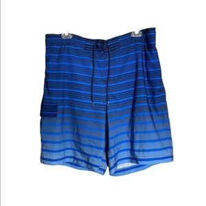 5 for $25🔥George Blue Striped Swim Trunks Large (36-38)